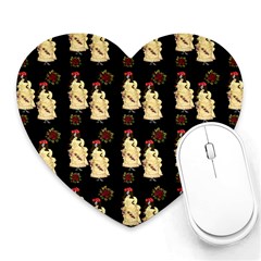 Victorian Skeleton Black Heart Mousepads by snowwhitegirl