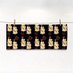 Victorian Skeleton Black Hand Towel by snowwhitegirl