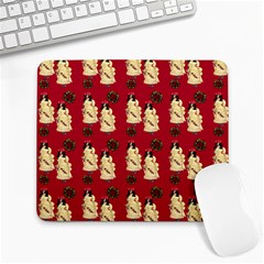 Victorian Skeleton Red Large Mousepads by snowwhitegirl