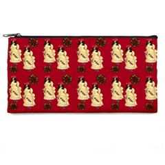 Victorian Skeleton Red Pencil Cases by snowwhitegirl