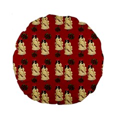 Victorian Skeleton Red Standard 15  Premium Round Cushions by snowwhitegirl