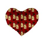 Victorian Skeleton Red Standard 16  Premium Heart Shape Cushions Back