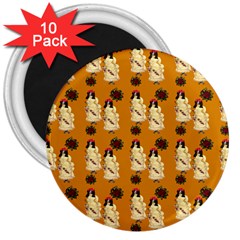 Victorian Skeleton Orange 3  Magnets (10 Pack)  by snowwhitegirl