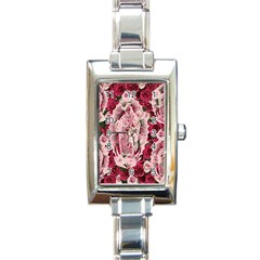 Guadalupe Roses Rectangle Italian Charm Watch