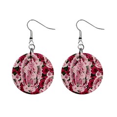 Guadalupe Roses Mini Button Earrings