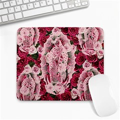 Guadalupe Roses Large Mousepads by snowwhitegirl