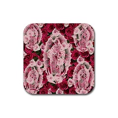 Guadalupe Roses Rubber Coaster (Square) 