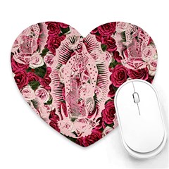 Guadalupe Roses Heart Mousepads