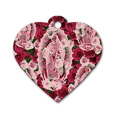 Guadalupe Roses Dog Tag Heart (One Side)