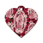 Guadalupe Roses Dog Tag Heart (Two Sides) Front