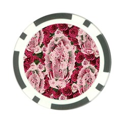 Guadalupe Roses Poker Chip Card Guard