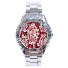 Guadalupe Roses Stainless Steel Analogue Watch