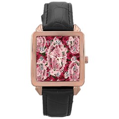 Guadalupe Roses Rose Gold Leather Watch 