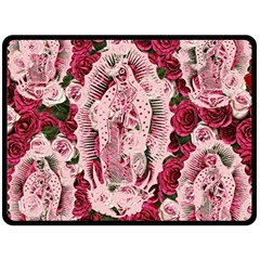 Guadalupe Roses Double Sided Fleece Blanket (Large) 