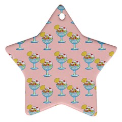 Ice Cream Sundae Pink Ornament (Star)