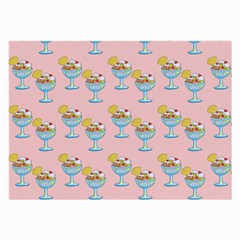 Ice Cream Sundae Pink Large Glasses Cloth