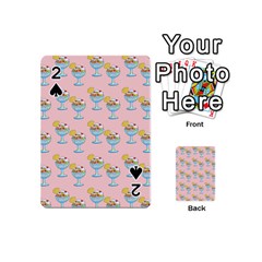 Ice Cream Sundae Pink Playing Cards 54 (Mini)