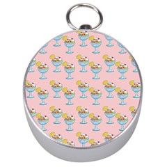 Ice Cream Sundae Pink Silver Compasses