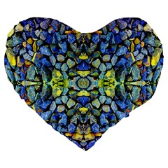 Ml 112 Large 19  Premium Heart Shape Cushions by ArtworkByPatrick