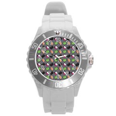 That s How I Roll - Grey - Round Plastic Sport Watch (l) by WensdaiAmbrose