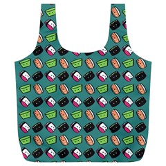 That Is How I Roll - Turquoise Full Print Recycle Bag (xl) by WensdaiAmbrose