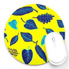 Leaves Leaf Round Mousepads by Mariart