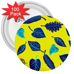 Leaves Leaf 3  Buttons (100 Pack)  by Mariart