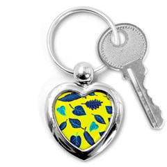 Leaves Leaf Key Chains (heart)  by Mariart