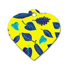 Leaves Leaf Dog Tag Heart (one Side)