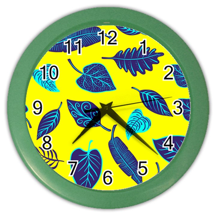 Leaves Leaf Color Wall Clock