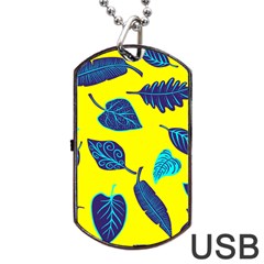 Leaves Leaf Dog Tag Usb Flash (one Side)