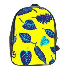 Leaves Leaf School Bag (xl) by Mariart