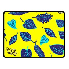 Leaves Leaf Double Sided Fleece Blanket (small)  by Mariart