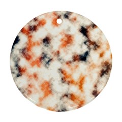 Multicolored Blur Abstract Texture Round Ornament (two Sides) by dflcprintsclothing