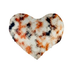 Multicolored Blur Abstract Texture Standard 16  Premium Flano Heart Shape Cushions