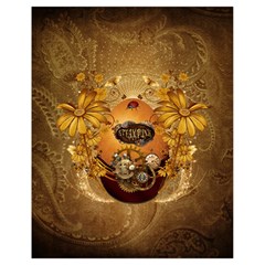 Awesome Steampunk Easter Egg With Flowers, Clocks And Gears Drawstring Bag (small) by FantasyWorld7