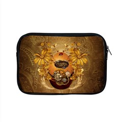 Awesome Steampunk Easter Egg With Flowers, Clocks And Gears Apple Macbook Pro 15  Zipper Case by FantasyWorld7