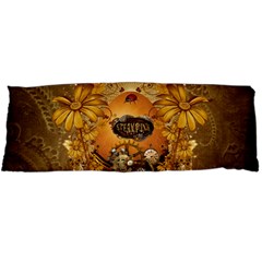 Awesome Steampunk Easter Egg With Flowers, Clocks And Gears Body Pillow Case Dakimakura (two Sides) by FantasyWorld7