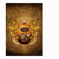 Awesome Steampunk Easter Egg With Flowers, Clocks And Gears Small Garden Flag (two Sides) by FantasyWorld7