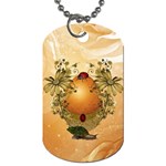 Wonderful Easter Egg With Flowers And Snail Dog Tag (One Side) Front