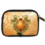 Wonderful Easter Egg With Flowers And Snail Digital Camera Leather Case Back