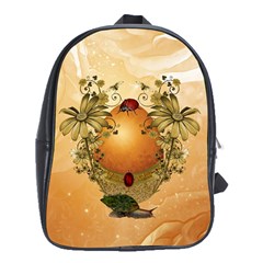 Wonderful Easter Egg With Flowers And Snail School Bag (XL)