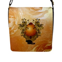 Wonderful Easter Egg With Flowers And Snail Flap Closure Messenger Bag (l) by FantasyWorld7