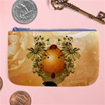 Wonderful Easter Egg With Flowers And Snail Large Coin Purse Front