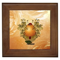 Wonderful Easter Egg With Flowers And Snail Framed Tiles by FantasyWorld7