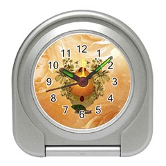 Wonderful Easter Egg With Flowers And Snail Travel Alarm Clock