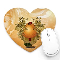 Wonderful Easter Egg With Flowers And Snail Heart Mousepads by FantasyWorld7