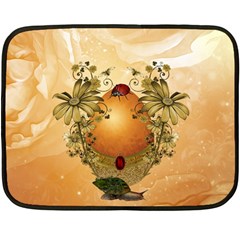 Wonderful Easter Egg With Flowers And Snail Fleece Blanket (Mini)