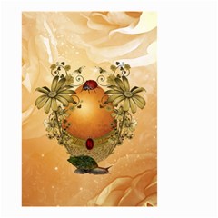 Wonderful Easter Egg With Flowers And Snail Small Garden Flag (two Sides) by FantasyWorld7