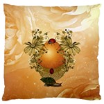 Wonderful Easter Egg With Flowers And Snail Standard Flano Cushion Case (One Side) Front